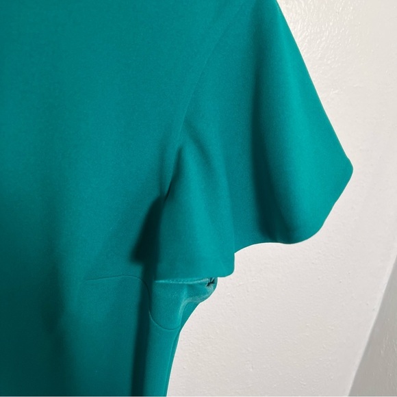 Calvin Klein Flutter Sleeve Sheath Dress Kelly Green 10 - Picture 7 of 12